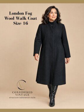 ✨ PREMIUM LONDON FOG "JOSEPHINE" WOOL & SILK WALK COAT ✨